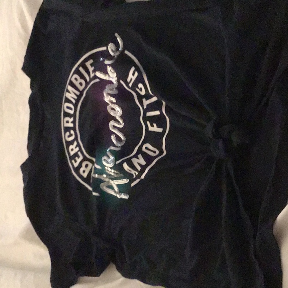 Tie front navy Abercrombie top